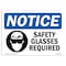 Signmission OSHA, Glasses Required, 14in X 10in Rigid Plastic, 14" W, 10" H, Landscape, OS-NS-P-1014-L-18185 OS-NS-P-1014-L-18185 - alternate 1